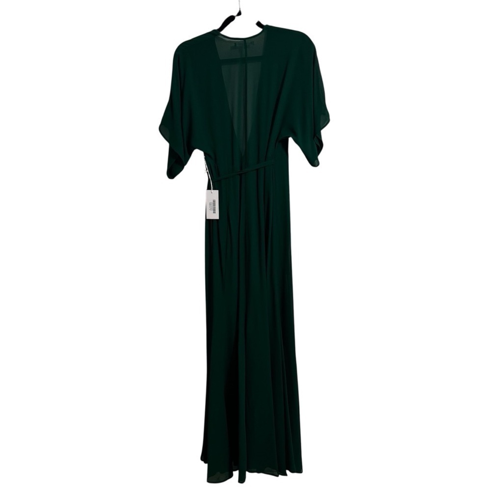 NWT Reformation Winslow Wrap Maxi Dress in Emerald - Picture 14 of 16